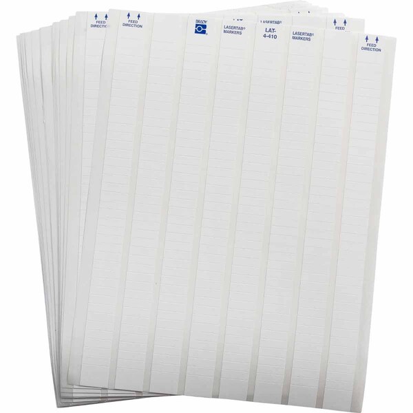 LaserTab Tamper-Evident Polyolefin Lbls 0.25 in H x 0.8 in W White 33/PK